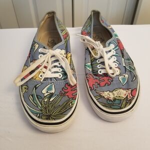 Vans Men's Tropical Print Canvas Sneakers in Blue
